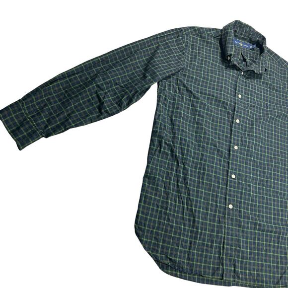 Ralph Lauren Dress Shirt 16 32/33 Button Up Plaid Long Sleeve Preppy Classic - Picture 2 of 15